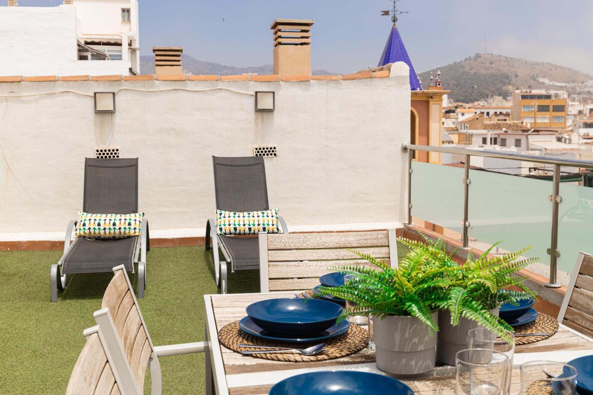Апартаменти C103 - Sunny Terrace, Old Town Views Малага Екстер'єр фото
